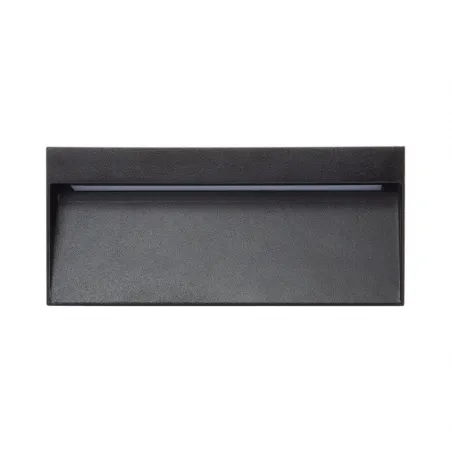 applique exterieur led rectangulaire noire 600lumens 17cm etanche ip65