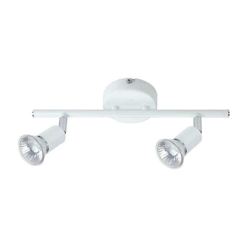 spot patere double tetes orientables gu10 blanche 220v