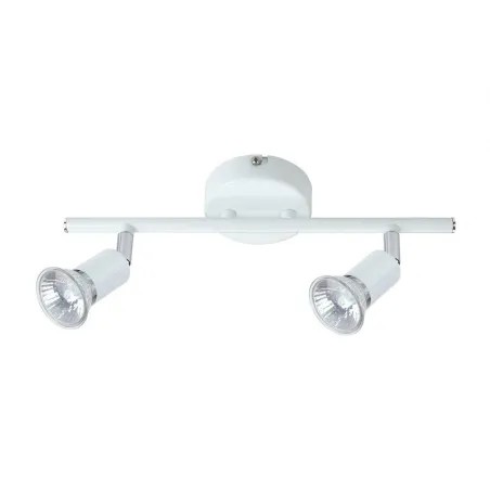 spot patere double tetes orientables gu10 blanche 220v