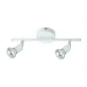 spot patere double tetes orientables gu10 blanche 220v