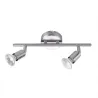 spot patere double tetes orientables gu10 inox 220v