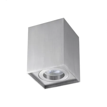 plafonnier bloc aluminium rectangulaire montage saillie ampoule gu10 220v