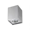 plafonnier bloc aluminium rectangulaire montage saillie ampoule gu10 220v