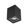 plafonnier noir bloc aluminium rectangulaire montage saillie ampoule gu10 220v