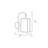 applique lanterne murale noire culot e27-ip44_220v-cage moderne