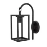 applique lanterne murale noire culot e27-ip44_220v-cage moderne