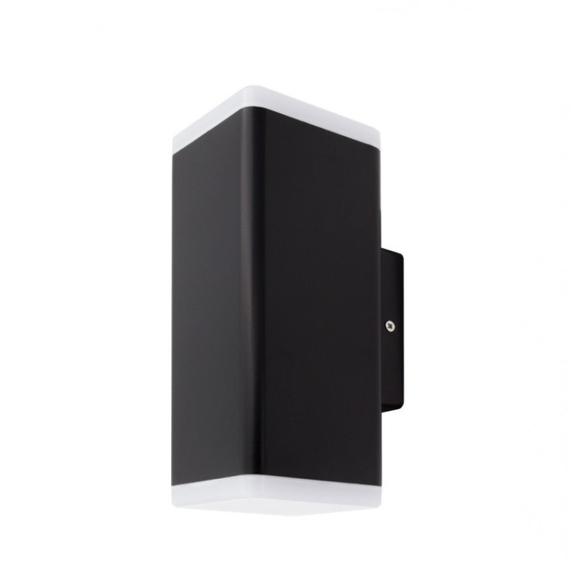 Applique Murale Noire Design LED 12W IP54 Carré
