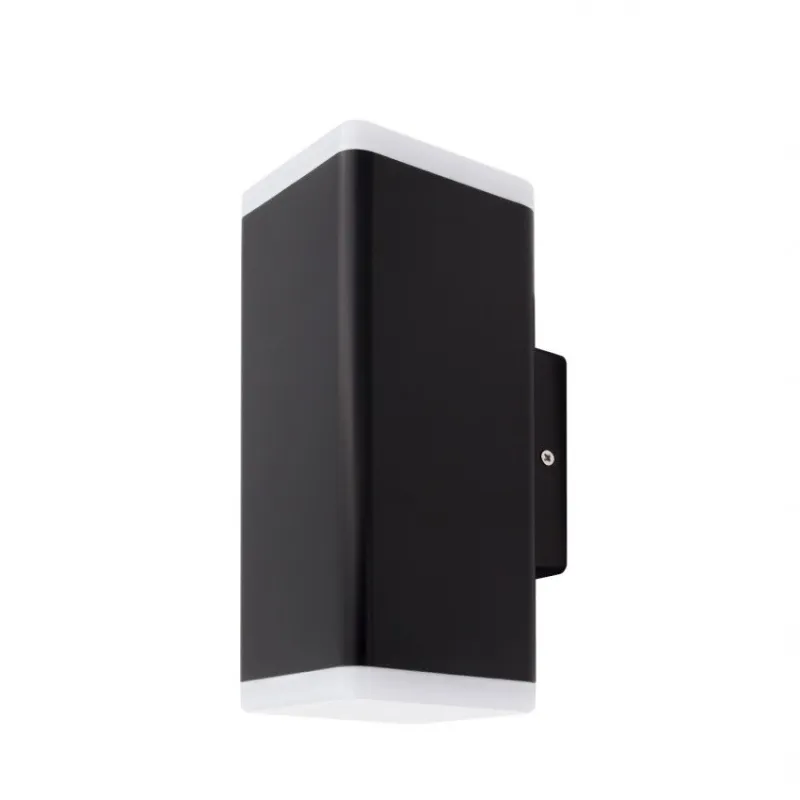 applique murale noire etanche ip54-12w-500lm-3000k-4000k-6000k
