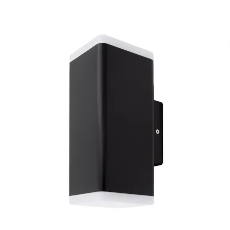 applique murale noire etanche ip54-12w-500lm-3000k-4000k-6000k