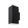 applique murale noire etanche ip54-12w-500lm-3000k-4000k-6000k
