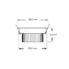 downlight led encastrable aluminium gris 3w-240 lumens-3000k-4000k-6000k
