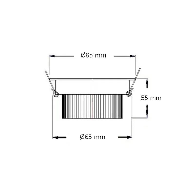 downlight led encastrable aluminium gris 7w-560 lumens-3000k-4000k-6000k