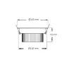 downlight led encastrable aluminium gris 18w-1500 lumens-3000k-4000k-6000k