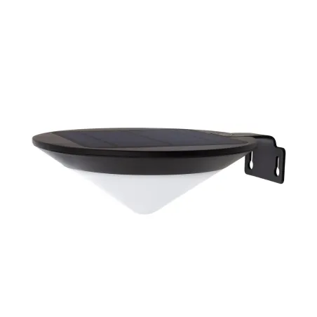 applique solaire disque 25cm noire ip65 detecteur de mouvement 8m-led -300 lumens 3000k-4000k-6000k