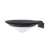 applique solaire disque 25cm noire ip65 detecteur de mouvement 8m-led -300 lumens 3000k-4000k-6000k