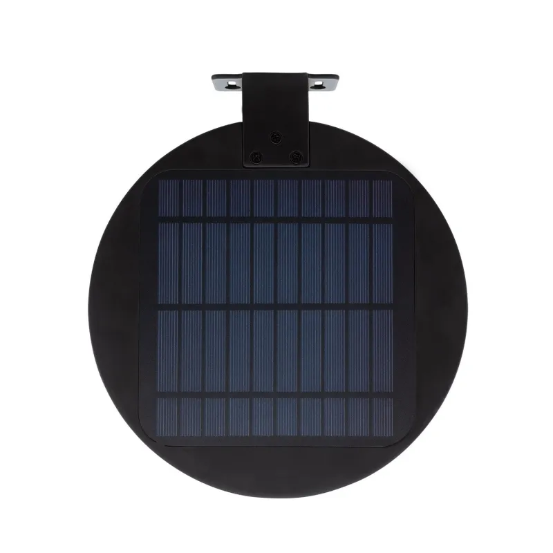 applique solaire disque 25cm noire ip65 detecteur de mouvement 8m-led -300 lumens 3000k-4000k-6000k