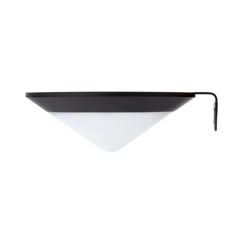 applique solaire disque 25cm noire ip65 detecteur de mouvement 8m-led -300 lumens 3000k-4000k-6000k