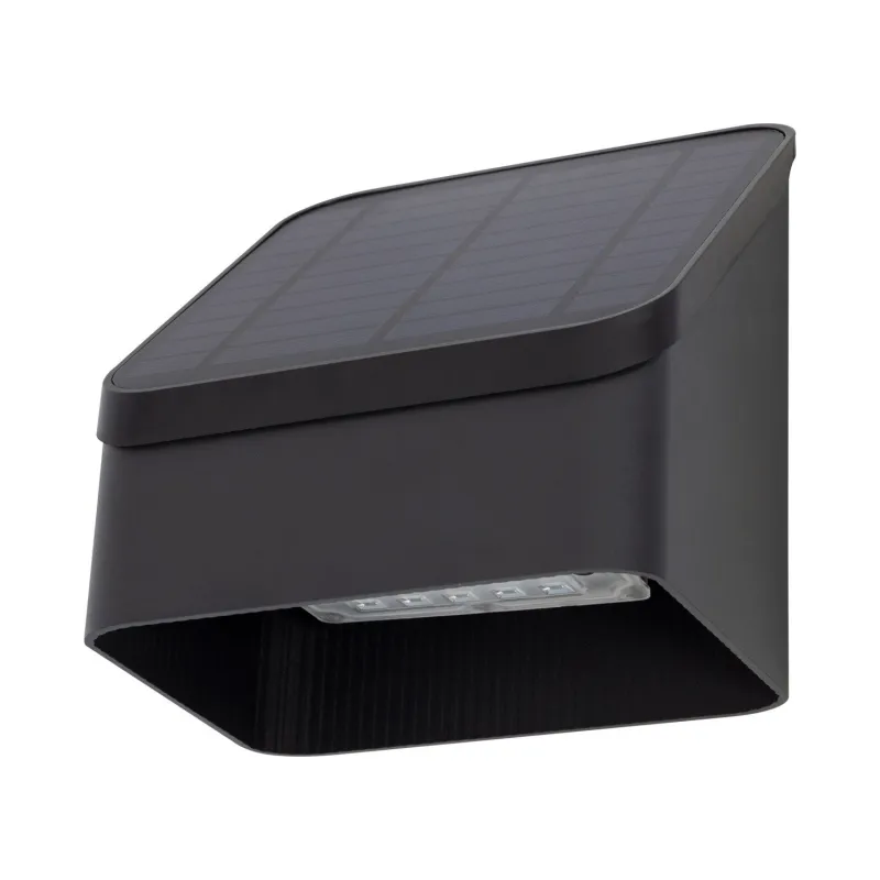 applique solaire noire ip65 detecteur de mouvement 8m-led -190 lumens 3000k-4000k-6000k