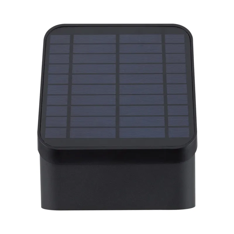 applique solaire noire ip65 detecteur de mouvement 8m-led -190 lumens 3000k-4000k-6000k