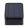 applique solaire noire ip65 detecteur de mouvement 8m-led -190 lumens 3000k-4000k-6000k