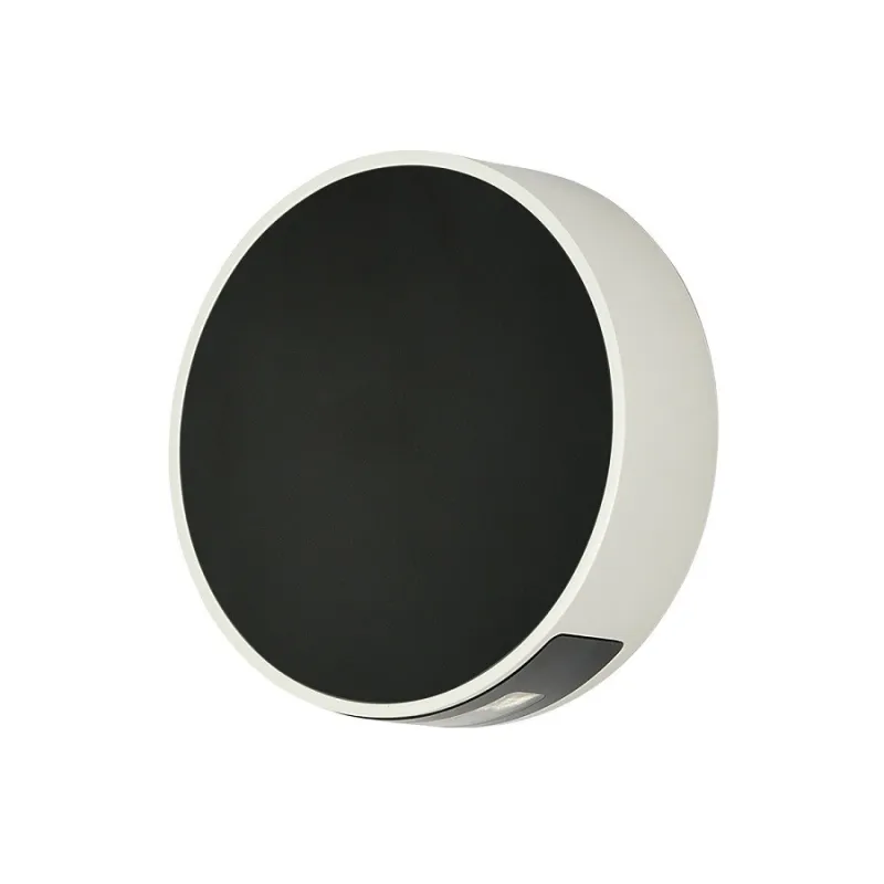 applique exterieur balisage led 6w-250 lumens 3000k rond noir mural ip44