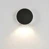 applique exterieur balisage led 6w-250 lumens 3000k rond noir mural ip44