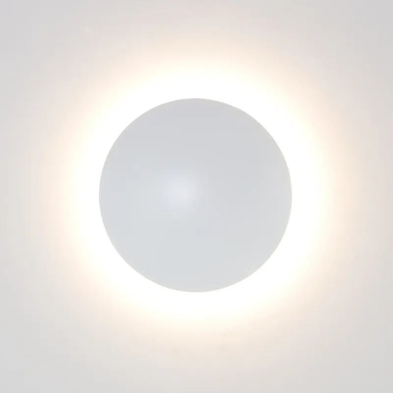 applique led rond blanc eclairage indirect 6w-320 lumens 3000k
