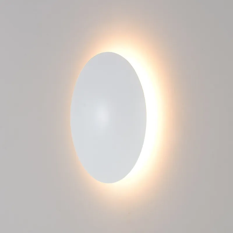 applique led rond blanc eclairage indirect 6w-320 lumens 3000k