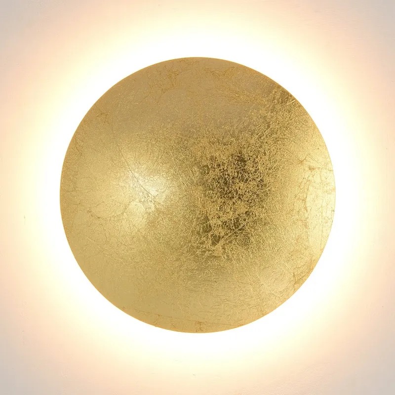 applique-led-rond-effet-dore-diametre-260mm-eclairage-indirect-18w-1200-lumens-3000k-dorrure-feuille-d-or