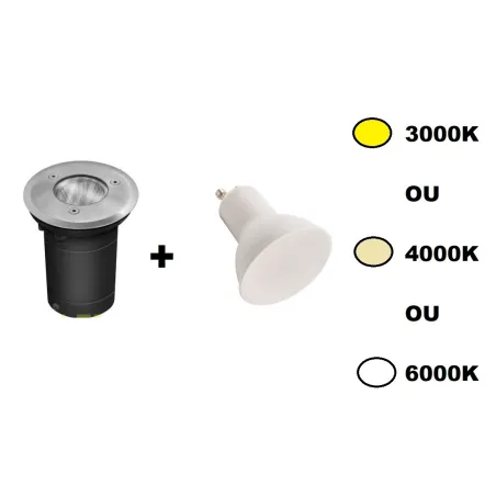 spot de sol led 6w exterieur etanche ip67 spot gu10 12v piscine jardin rocaille BERG DL-35O