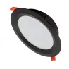 spot downlight rond noir led encastrable 25w-2800 lumens blanc encastré 210mm