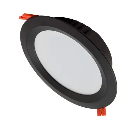 spot downlight rond noir led encastrable 5700 lumens blanc encastré 210mm