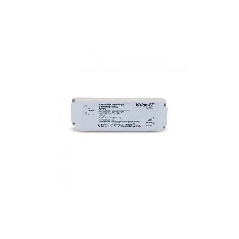 alimentation 12v 50w dimmable transformateur spécial 220v-12V compatible variateur coupure de phase