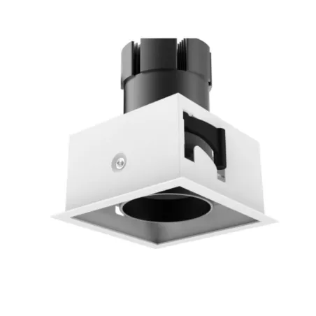 downlight spot 30w led 2400 lumens encastrable 110x110-orientable blanc et noir 220-240v-3000k-4000k-5000k