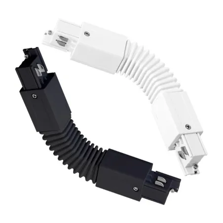 xiled-accessoire coude flexible angle 90° pour rail 3 allumages 220v blanc ou noir