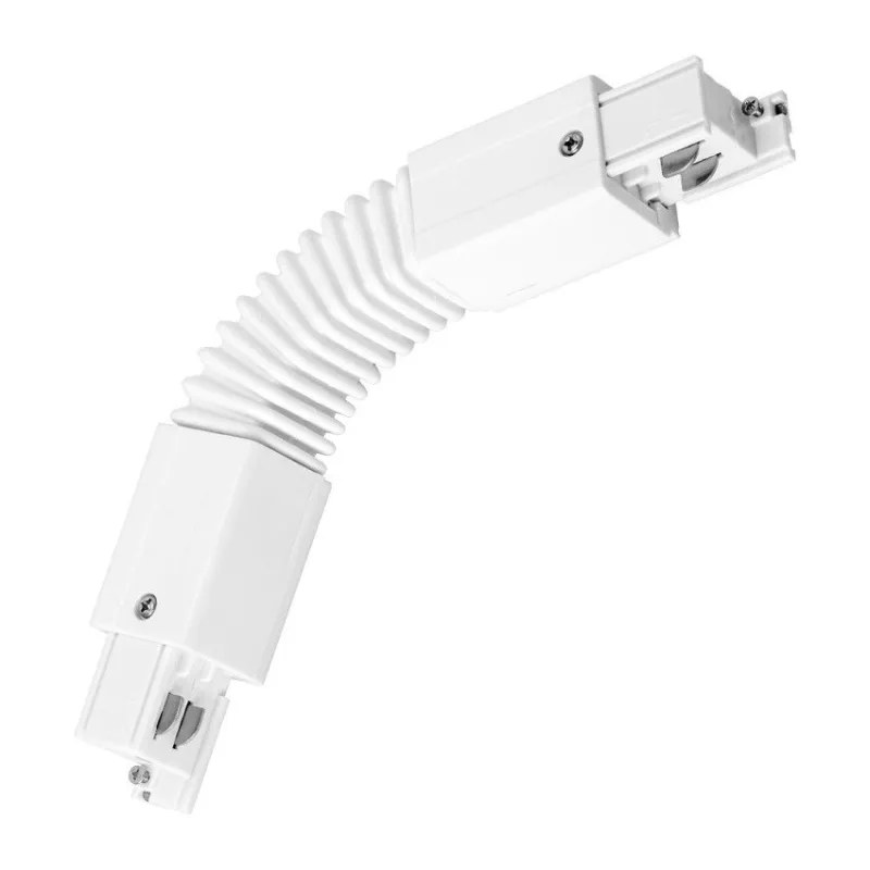 xiled-accessoire coude flexible angle 90° pour rail 3 allumages 220v blanc ou noir