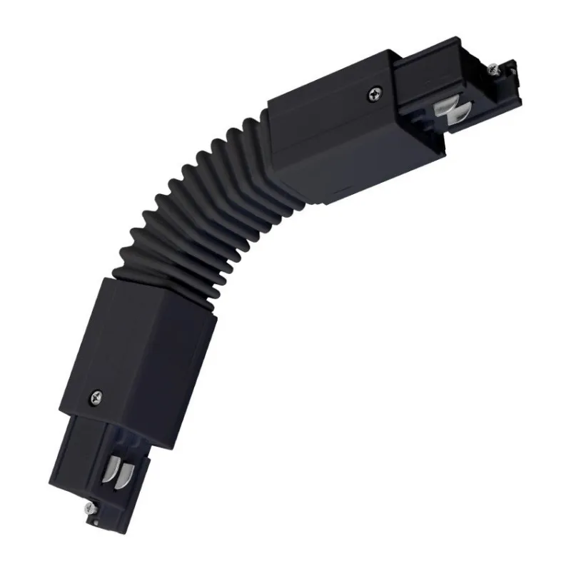 xiled-accessoire coude flexible angle 90° pour rail 3 allumages 220v blanc ou noir