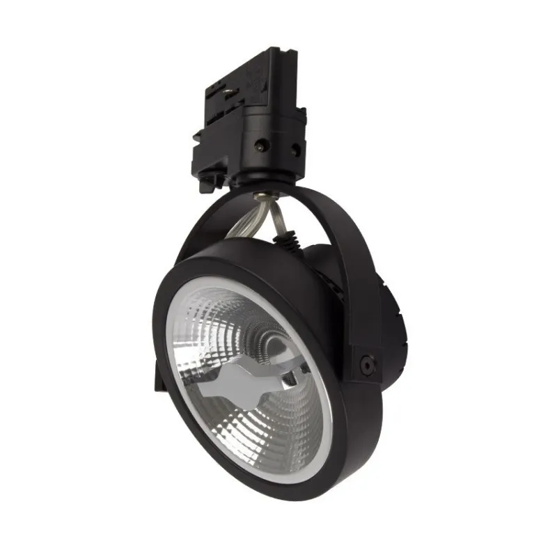 spot sur rail 3 allumages noir led orientable variable angle 24°-800 lumens-3000k-4000k-6000k