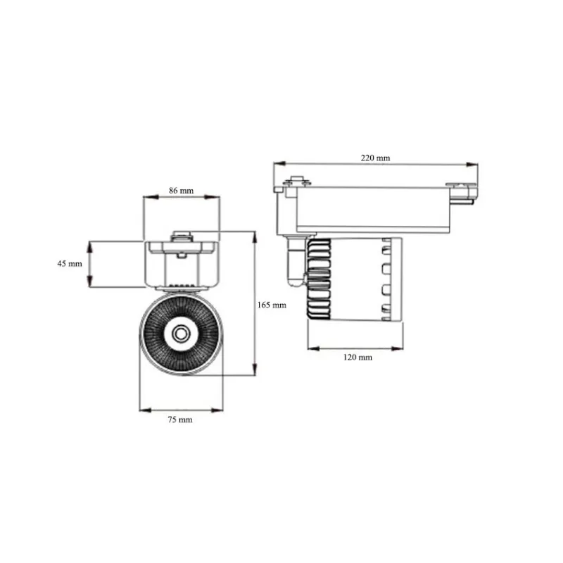 spot-led-20w-pour-rail-3-phases-220v-1300-lumens-blanc-commerce-boutique-vitrine