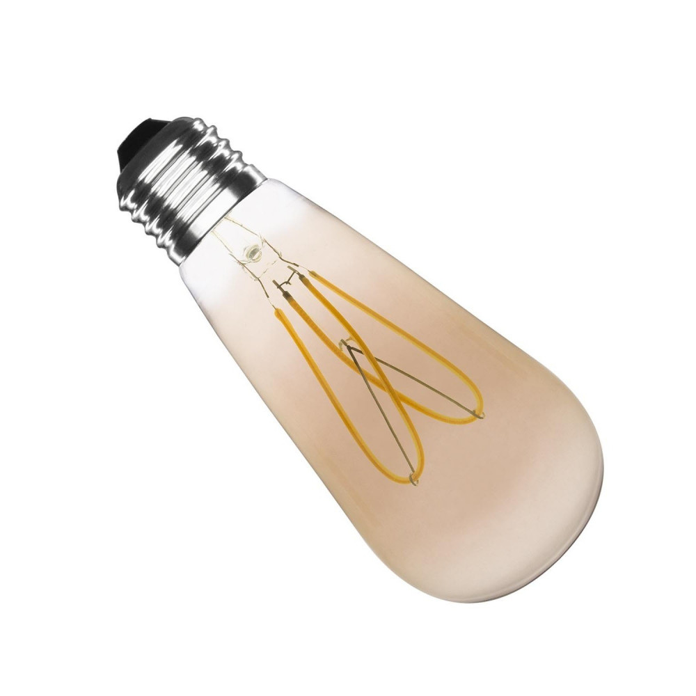 ampoule led filament variable culot e27 verre doré-edison twist-200 lumens-2200k