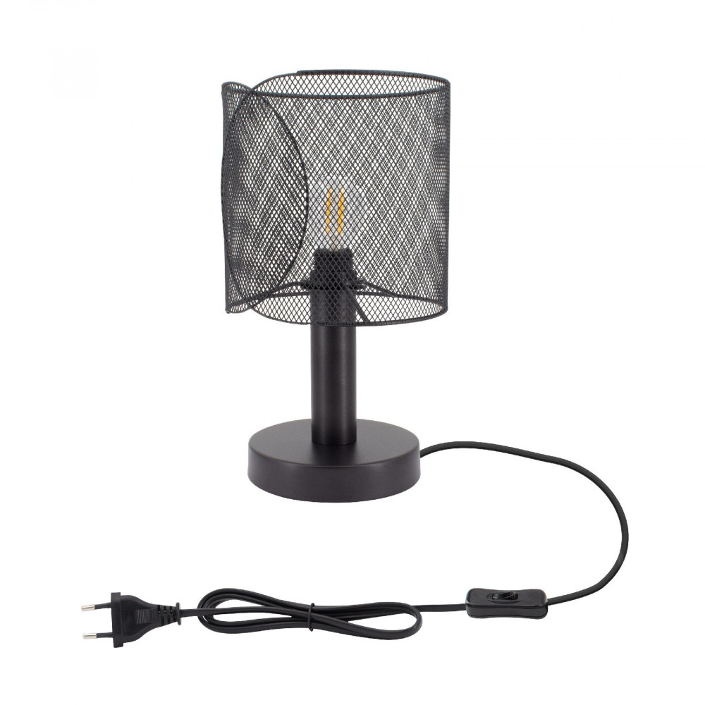 lampe-de-table-noire-culot-e27-pied-30cm-style-cage-grillage-noir