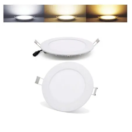 encastrable led 18w 1500 lumens radio fréquence applique variable 3 couleurs 3000k-4000k-6000k