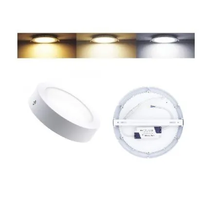 plafonnier led 12w radio fréquence applique 900 lumens variable 3 couleurs 3000k-4000k-6000k