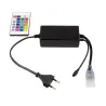 rouleau 50m strip led ruban flexible etanche 220v lumière rvb couleurs rgb