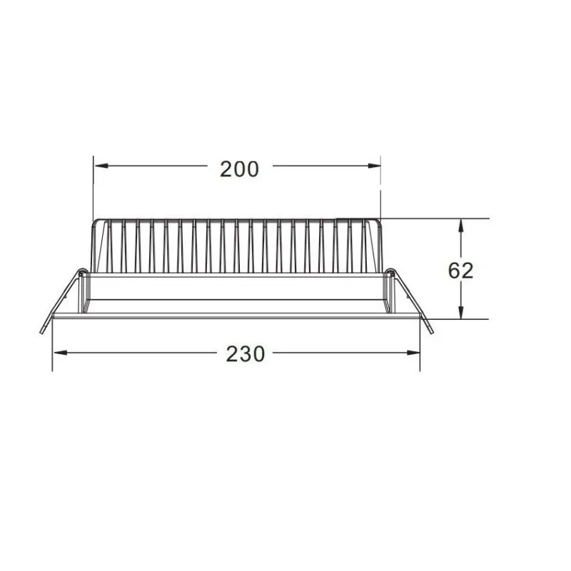 Luminaire led encastrable downlight carre 30w-3600 lumens
