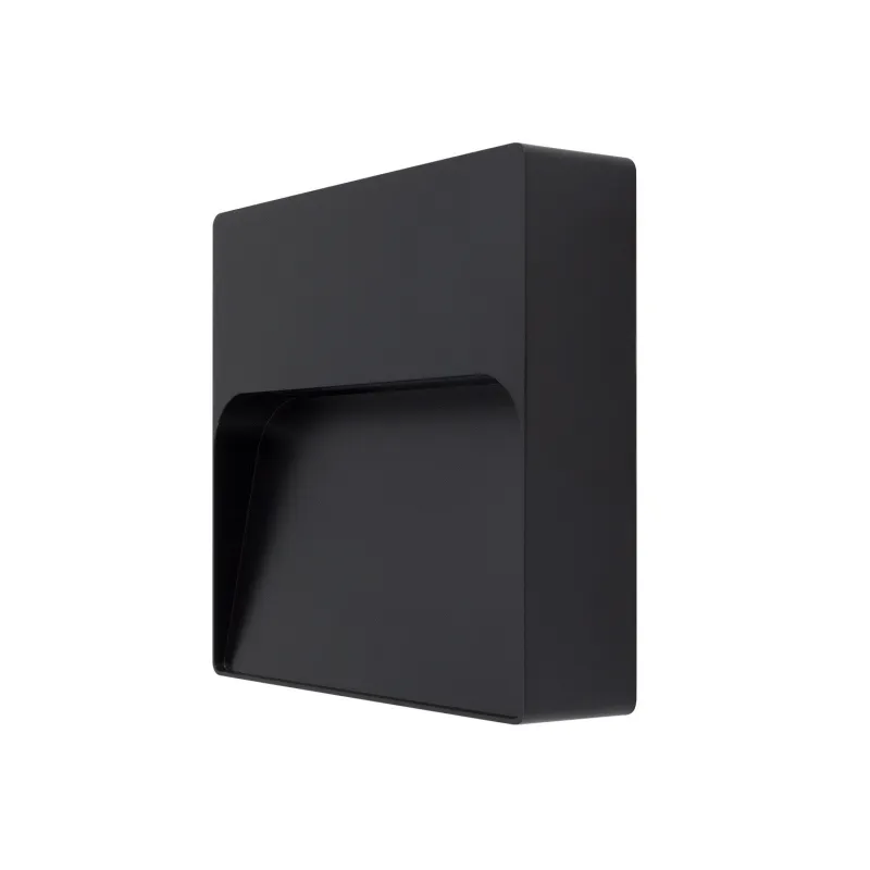 applique exterieur led rectangulaire noire 600lumens 17cm etanche ip65