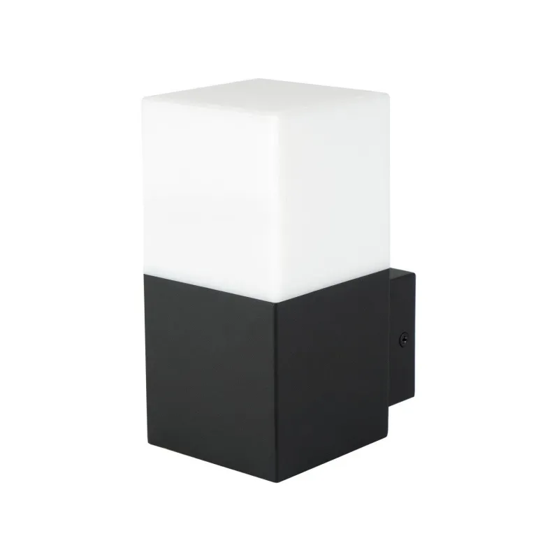 applique exterieur noire 16cm culot e27 ip54 220v-xiled