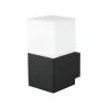 applique exterieur noire 16cm culot e27 ip54 220v-xiled