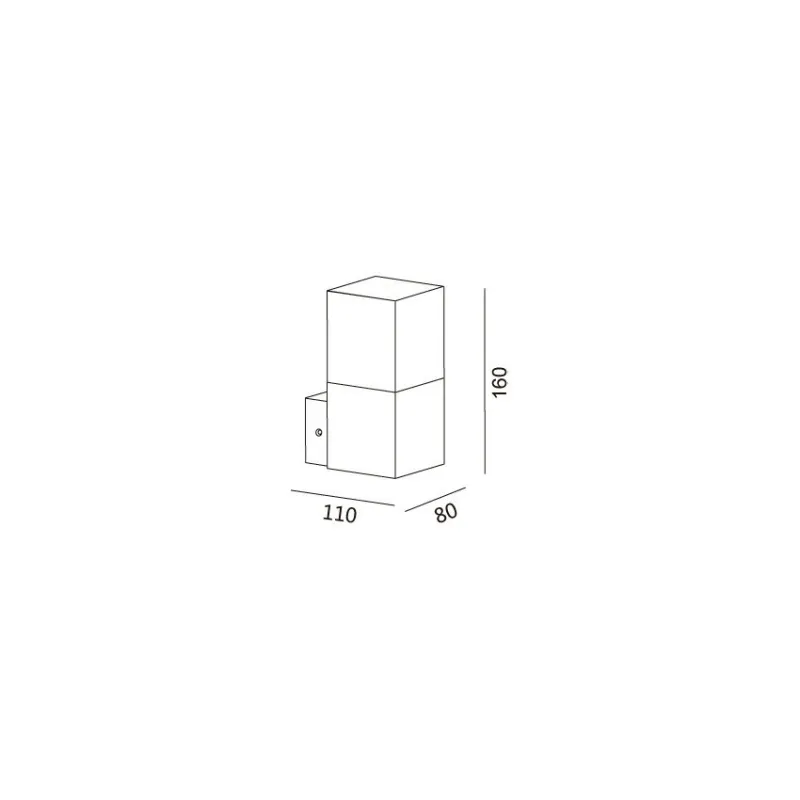 applique exterieur blanche 16cm culot e27 ip54 220v-xiled