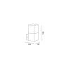 applique exterieur blanche 16cm culot e27 ip54 220v-xiled